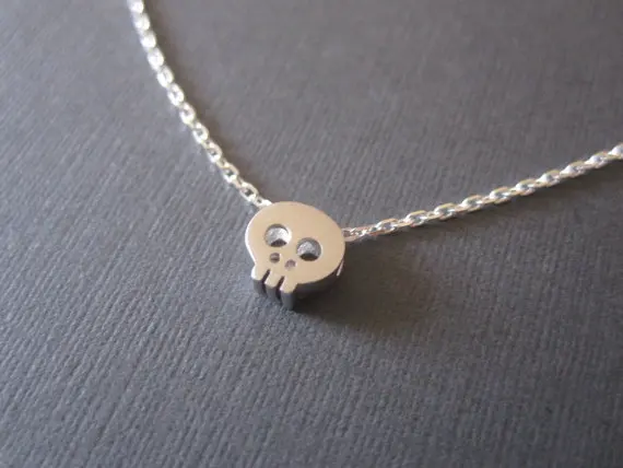 Ожерелье с маленьким скелетом и черепом для женщин | Украшения аксессуары