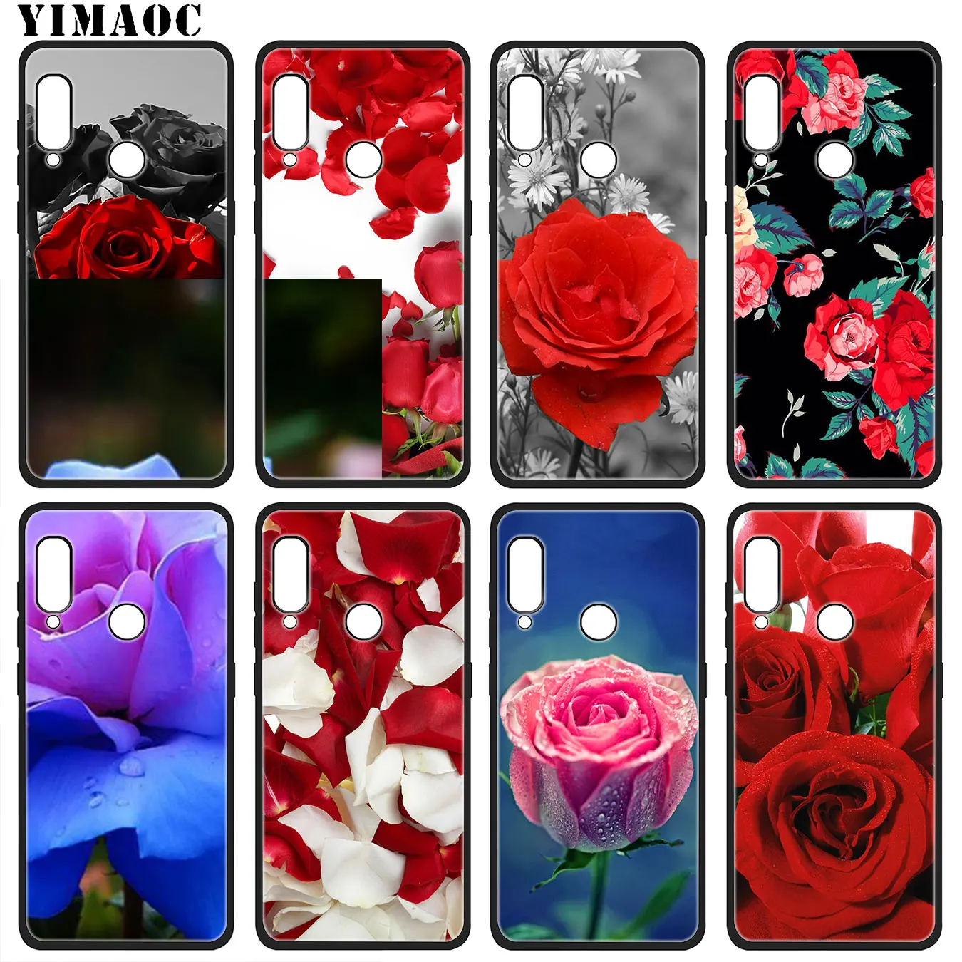 Мягкий силиконовый чехол для телефона YIMAOC на День святого Валентина с розами Huawei