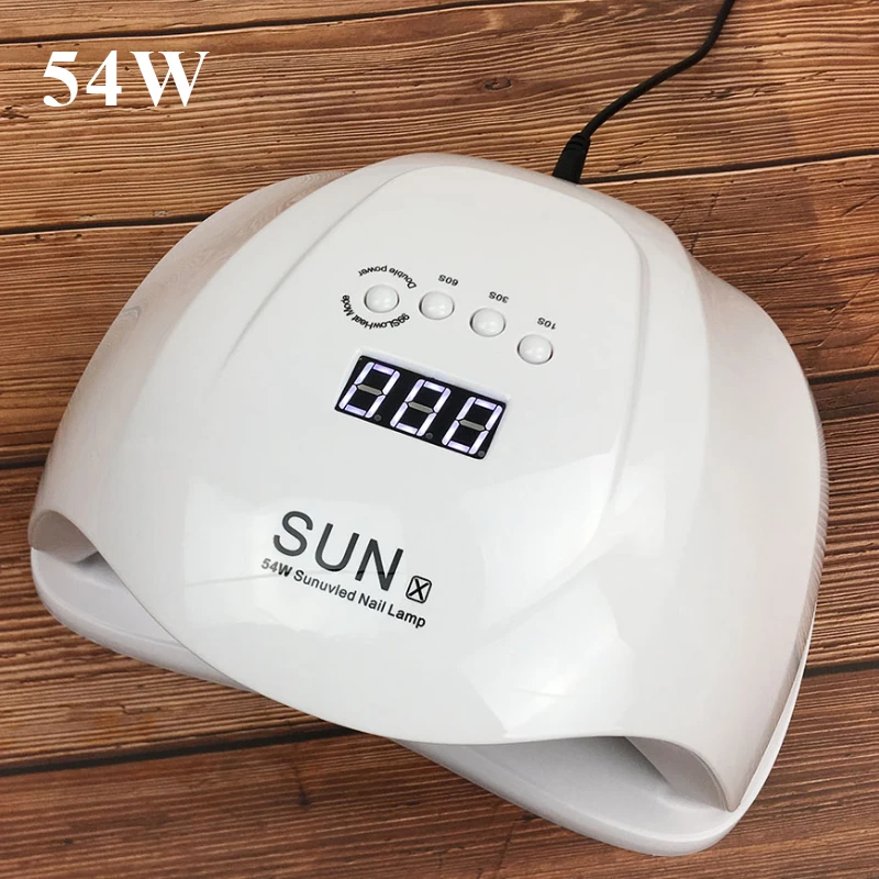 Smart UV/LED Lamp Nail Dryer SUN54W Phototherapy Fingernail Toenail Gel Polish Curing Professional Manicure Pedicure | Красота и