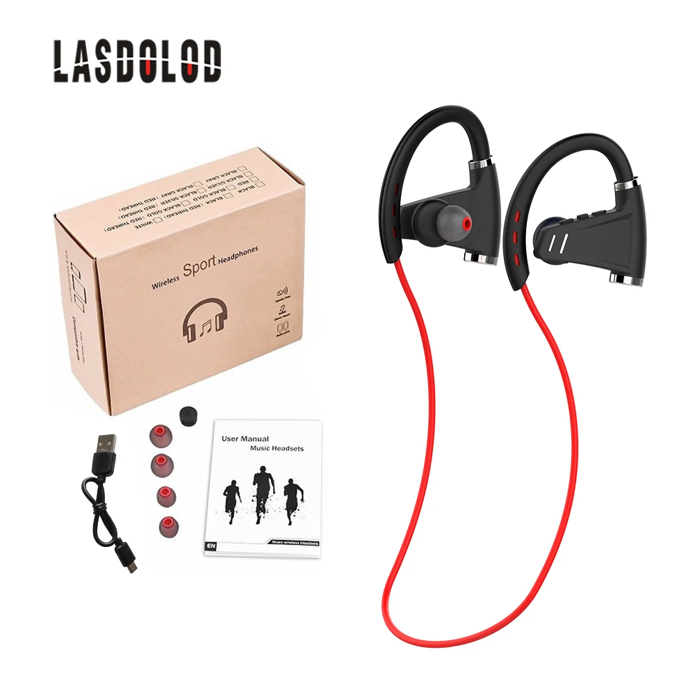 Sport bluetooth earphone wireless in-ear style waterproof headset rechargeable battery play time 12 hours | Электроника