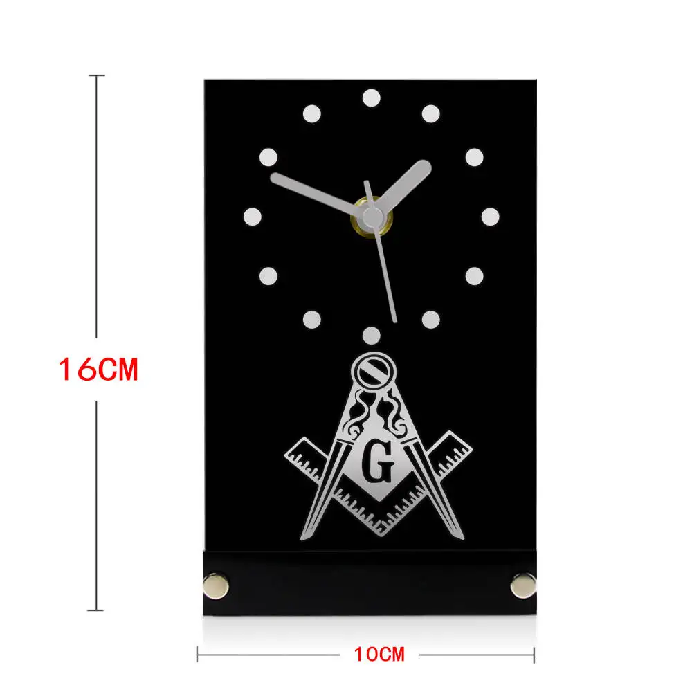 Электронные настольные часы масонский масон Freemason с квадратными и компасом