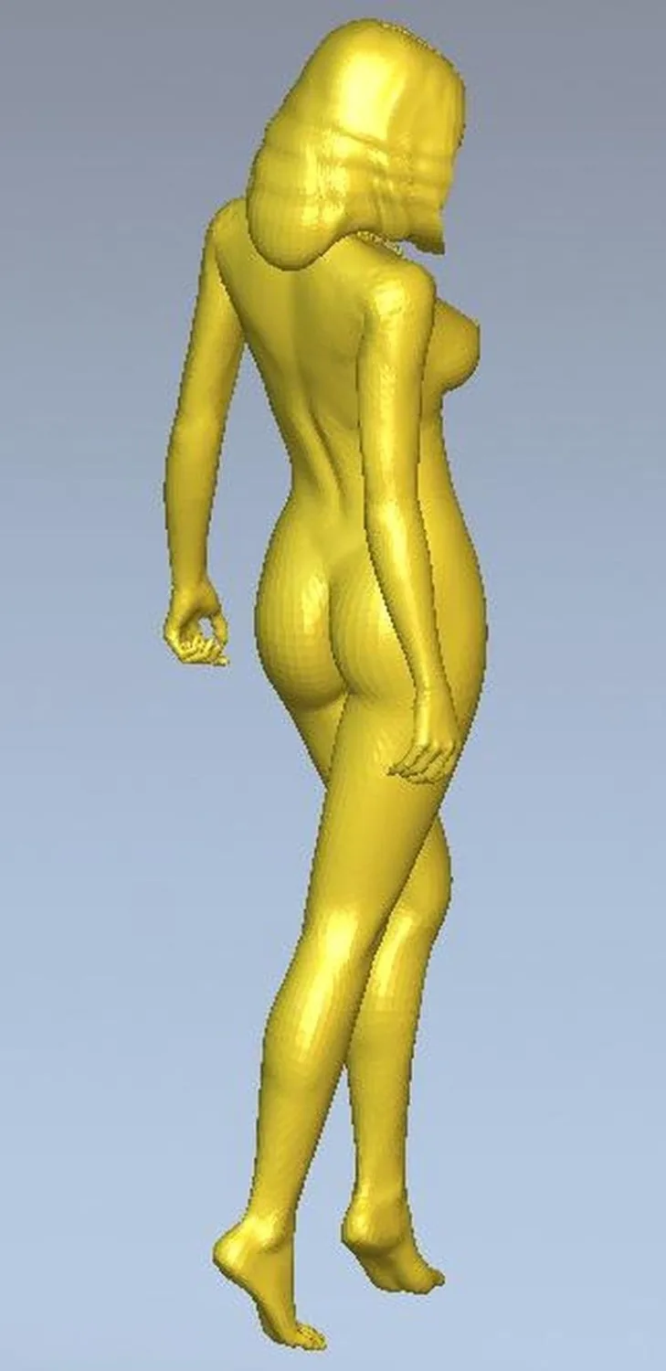 3d model relief for cnc or 3D printers in STL file format Naked girl on the move | Инструменты