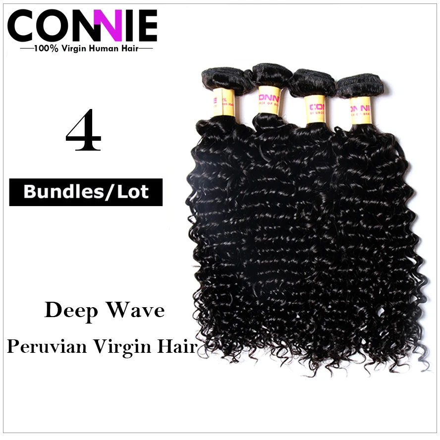 8A Mongolian Virgin Hair 4 Bundles Deep Wave Human Extention Curly Weave |