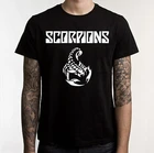 Бесплатная доставка, футболка со скорпионами, Мужская Черная хлопковая Футболка Hard Rock, летние модные топы, новые хлопковые топы