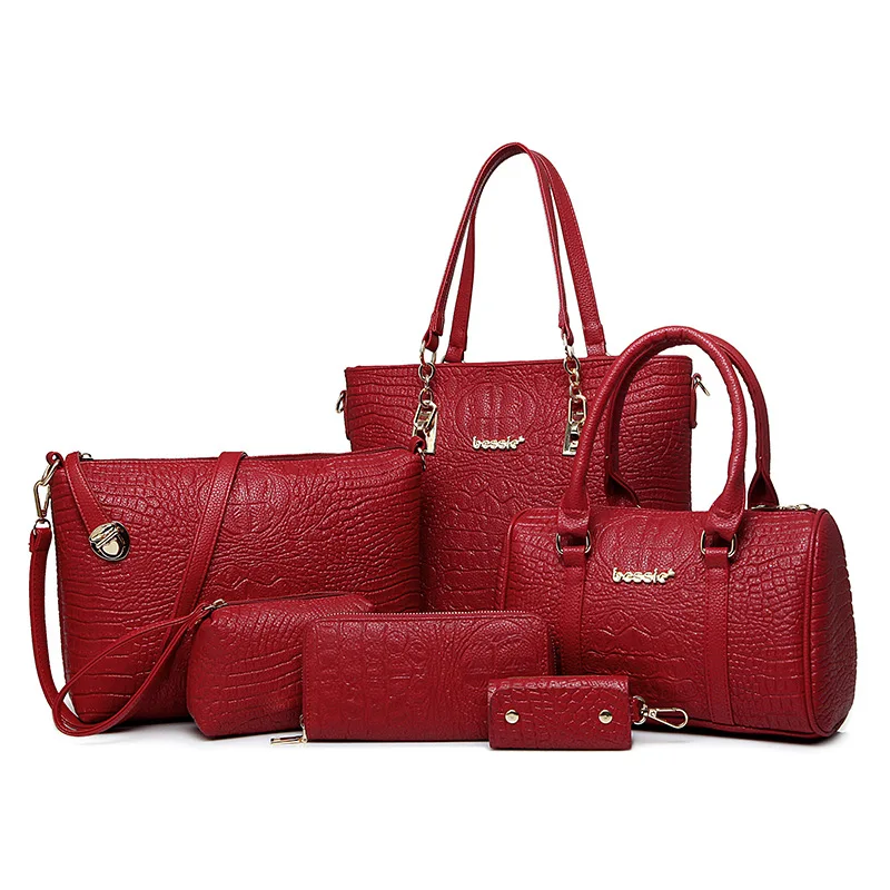 New Women Composite Bag Alligator leather Crocodile PULeather ladies Shoulder Bags for Handbag bolas feminina | Багаж и сумки