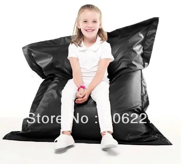 The original!! Junior BLACK beanbag sitting chairs, outdoor 