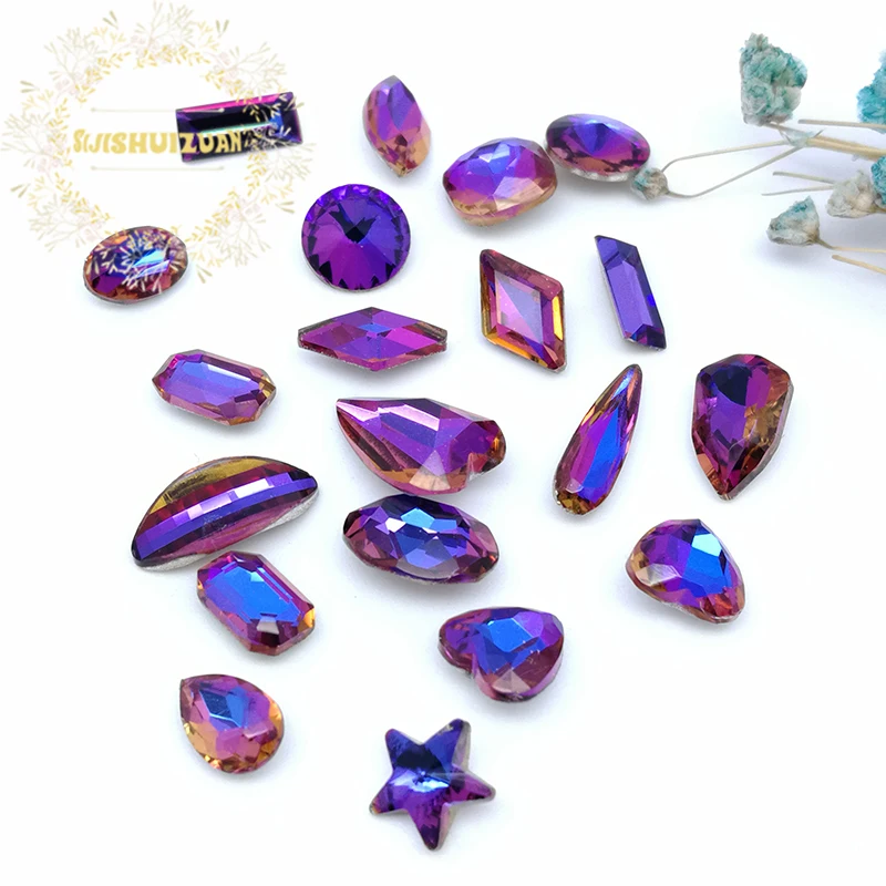 Быстрая продажа фиолетовый синий свет смешанные формы Размер 20 шт. или 50