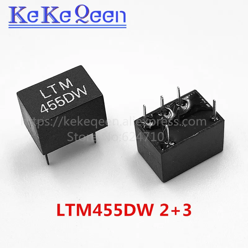Керамический фильтр для Реле сигналов связи LTM455D LTM455DW 455D B55DC 2 + 3 5 контактов DIP-5 455 кГц, 10 шт./лот