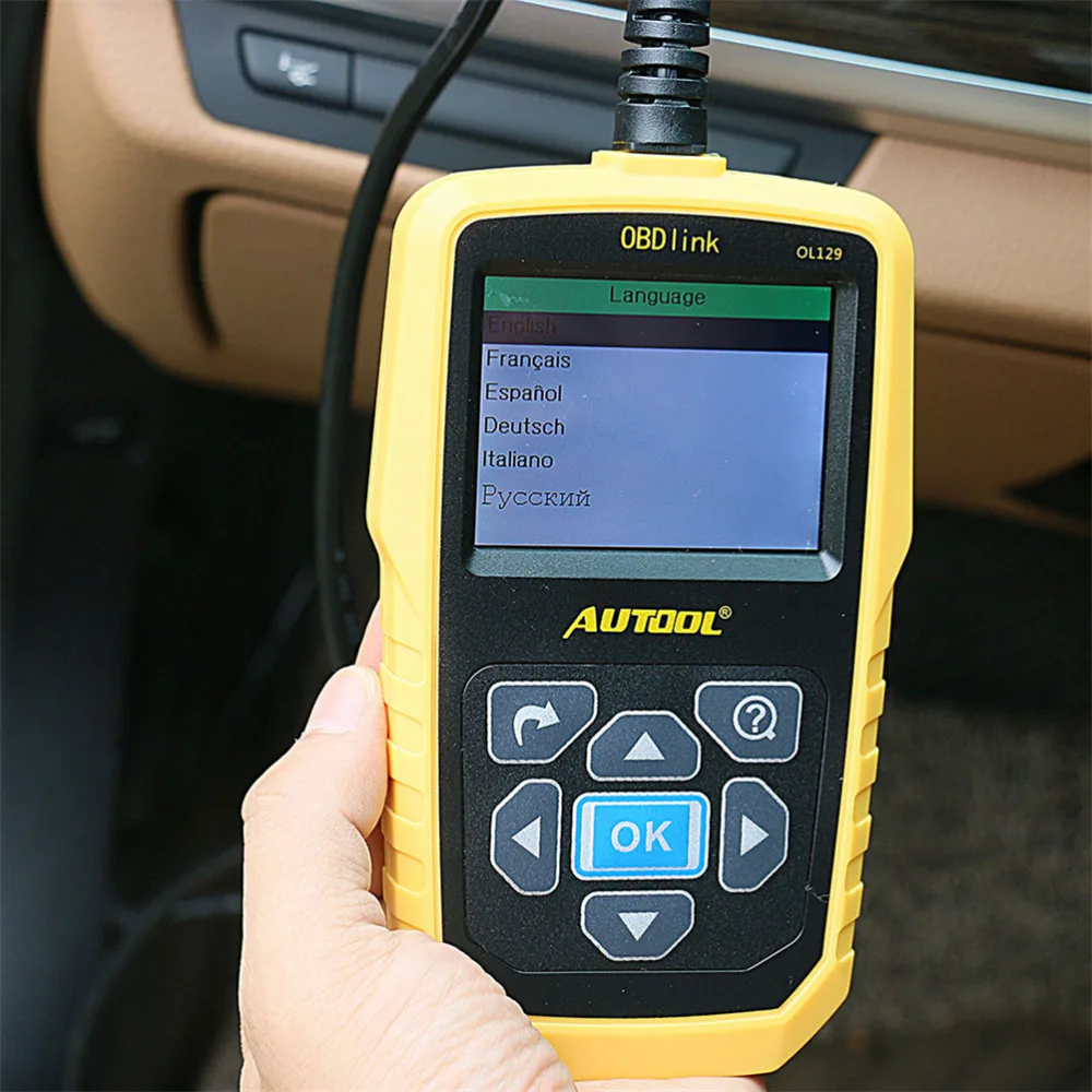 AUTOOL OL129 OBD2 EOBD может Универсальный Автомобильный сканер двигателя ошибка