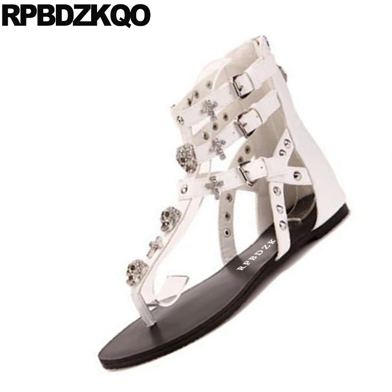 гладиатор плеть Корейский приукрашенный T ремешок бриллиант женские сандалии