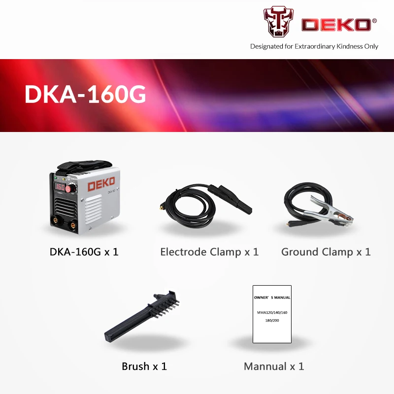 DKA-160G DEKO DKA-160 160A 4.1KVA IP21S инвертор дуговой Электрический сварочный аппарат MMA сварочный аппарат для сварочных работ и электрических работ - Цвет: DKA-160G