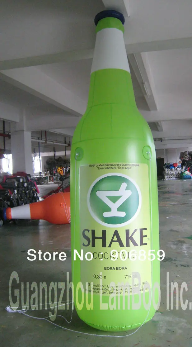 Горячая надувная 3 5 м высокая бутылка форма с печатью обеих сторон/хорошо для