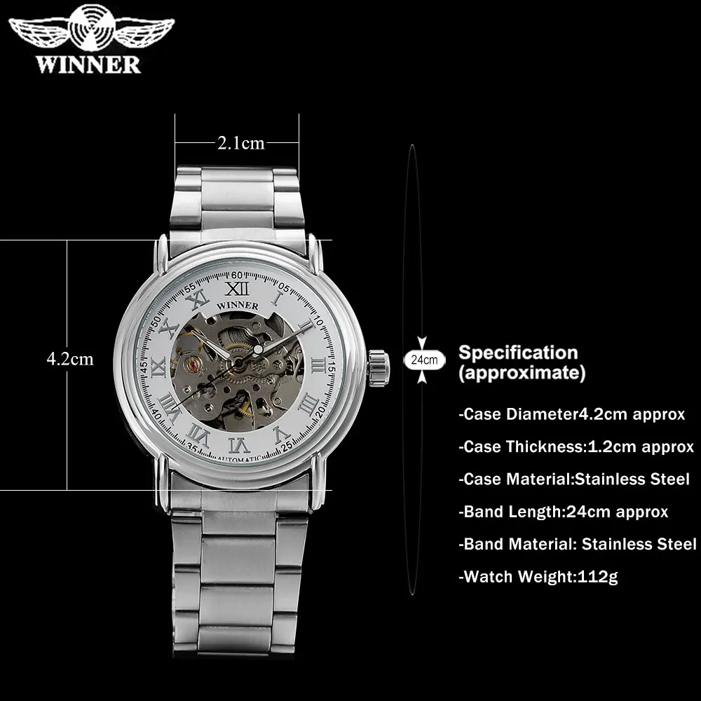 WINNER китайский бренд Мужские механические часы модные простые мужские наручные с