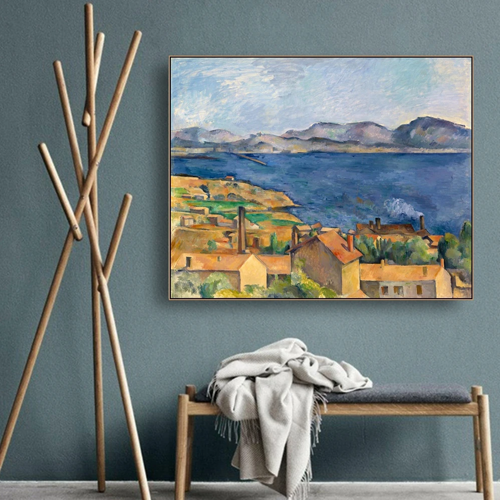 Estek Bay из Марселя Cezanne Wall Art Холст с печатью постера живопись каллиграфический