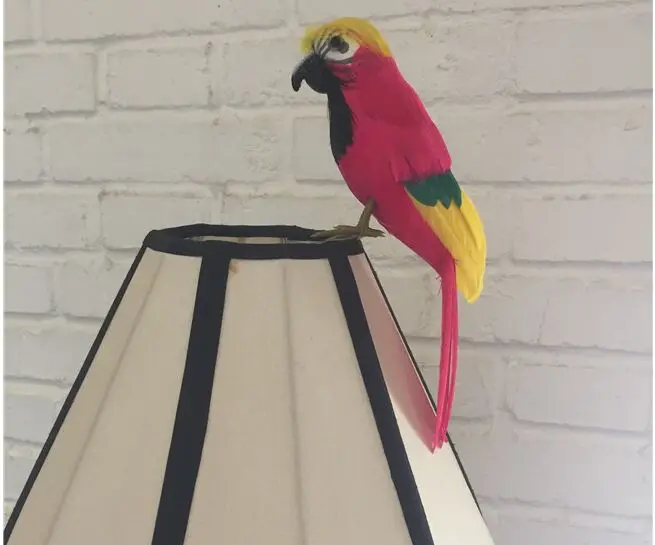 

cute simulation pink bird model foam&feather parrot gift about 20cm 0658