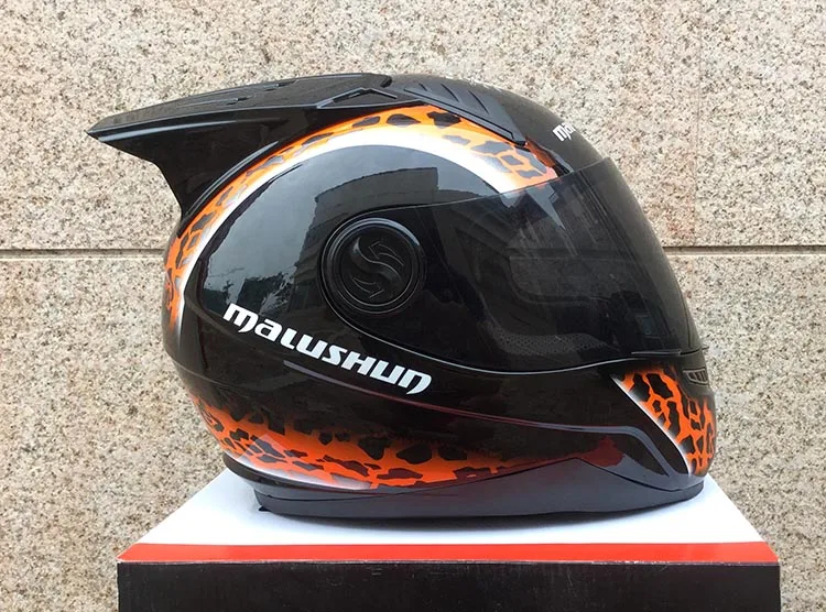 Для Malushun moto rcycle шлем Мужской анфас шлем женский рога животных шлем Высокое качество Мото шлем