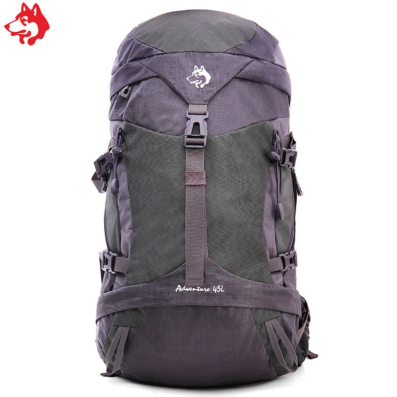 Рюкзак для кемпинга 45 л фиолетовый серый цвет|backpack outdoor|backpack greybackpacks purple |