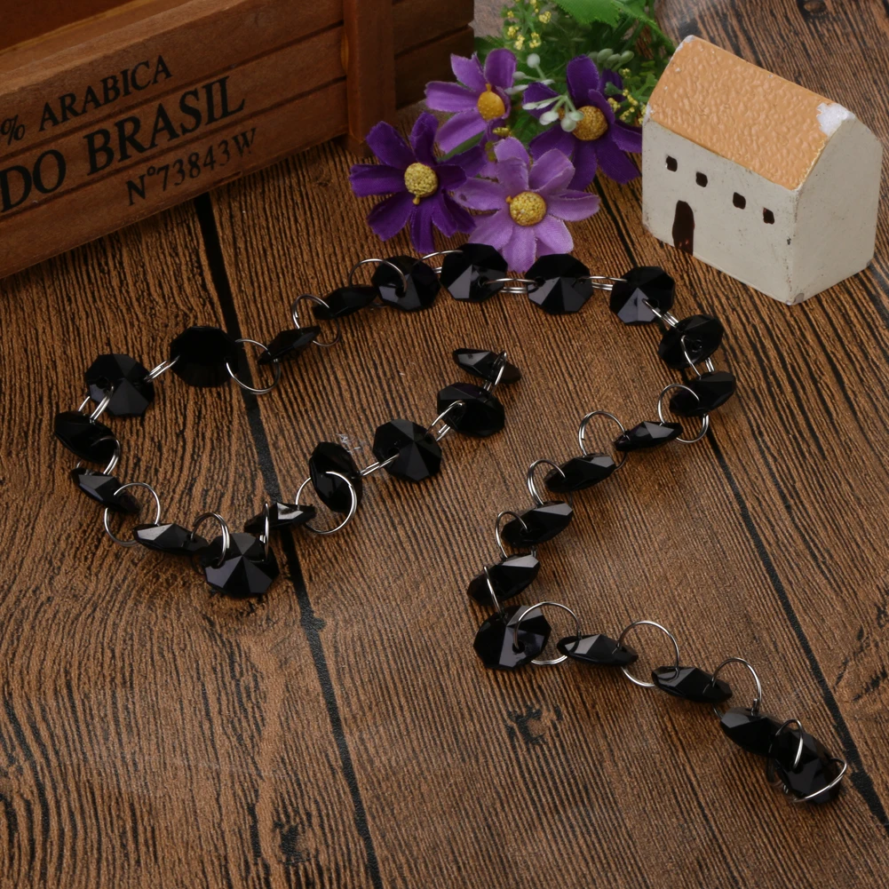 6 цветов 1 м акриловые Восьмиугольные занавески с бусинами сделай сам гирлянда