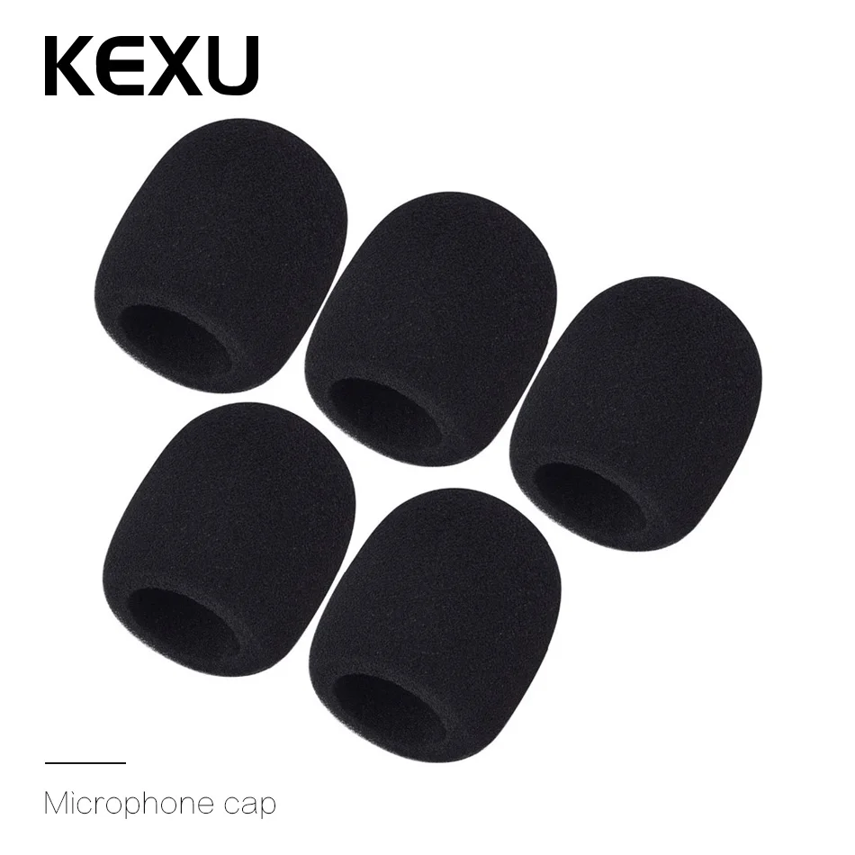 Черный 5 шт kexu Mudder пена Студийный микрофон крышка ручной микрофон на лобовое стекло черный для профессионального микрофона беспроводной микрофон - Цвет: Черный