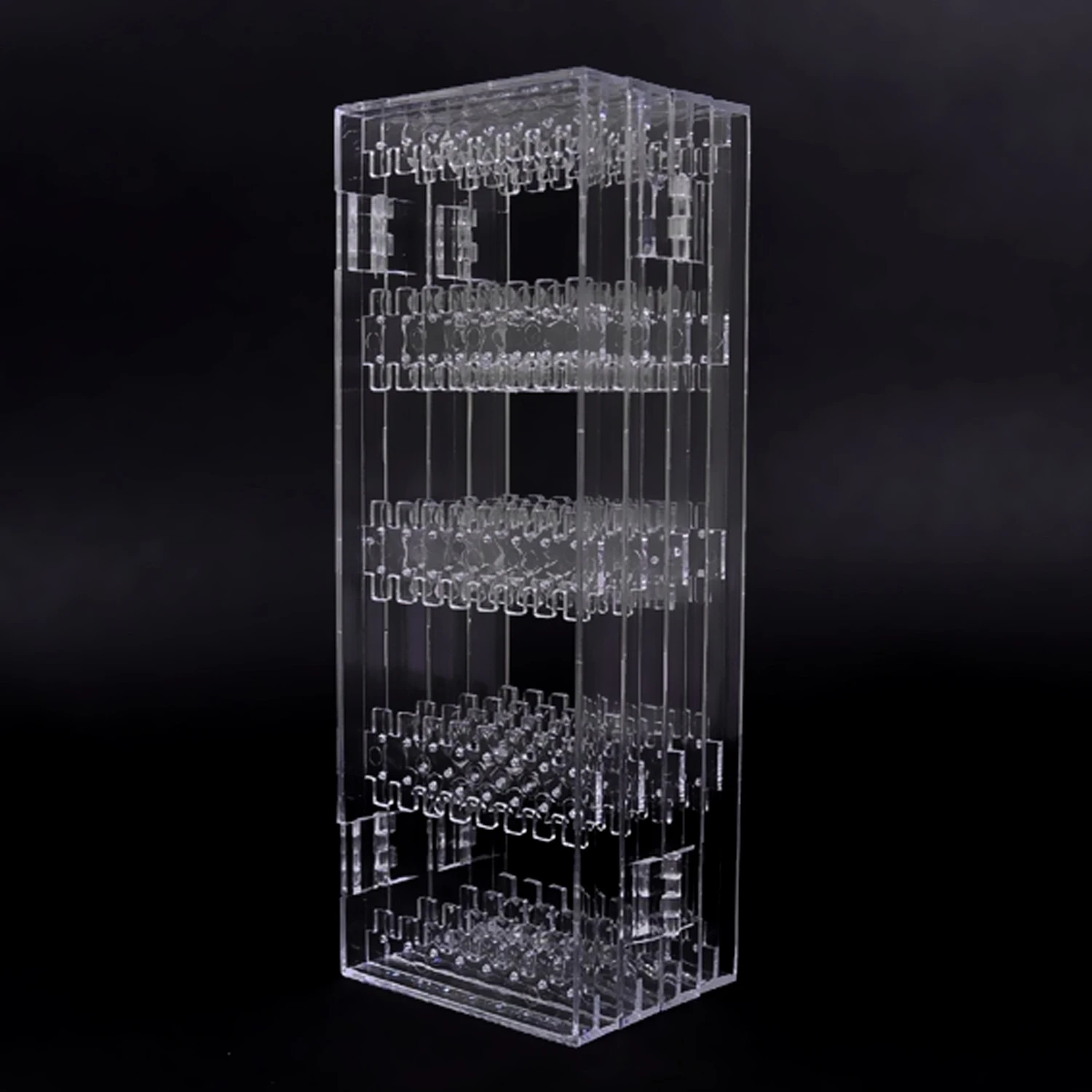 Behogar 4-Панель складные прозрачные акриловые ювелирные изделия Дисплей стойки