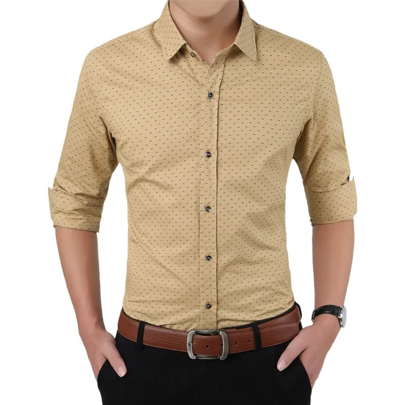 UNIVOS KUNI Мужская рубашка Camiseta Chemise Camisas Весенняя приталенная модная мужская с