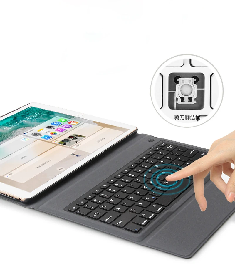 Кожаный смарт чехол с клавиатурой и подставкой для Apple iPad Pro 2017 2015 12 9 дюйма
