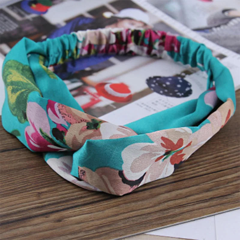 Женская эластичная лента для волос с цветочным принтом 1 шт.|elegant headbands|fashion