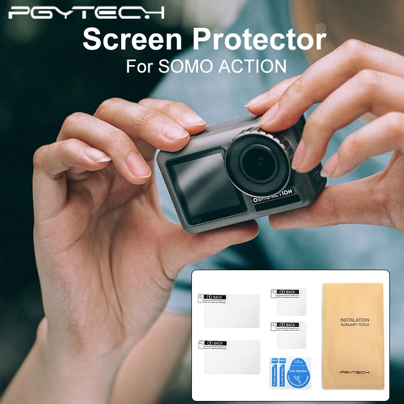 Защитная пленка для экшн камеры PGYTECH Osmo закаленное стекло HD устойчивое к