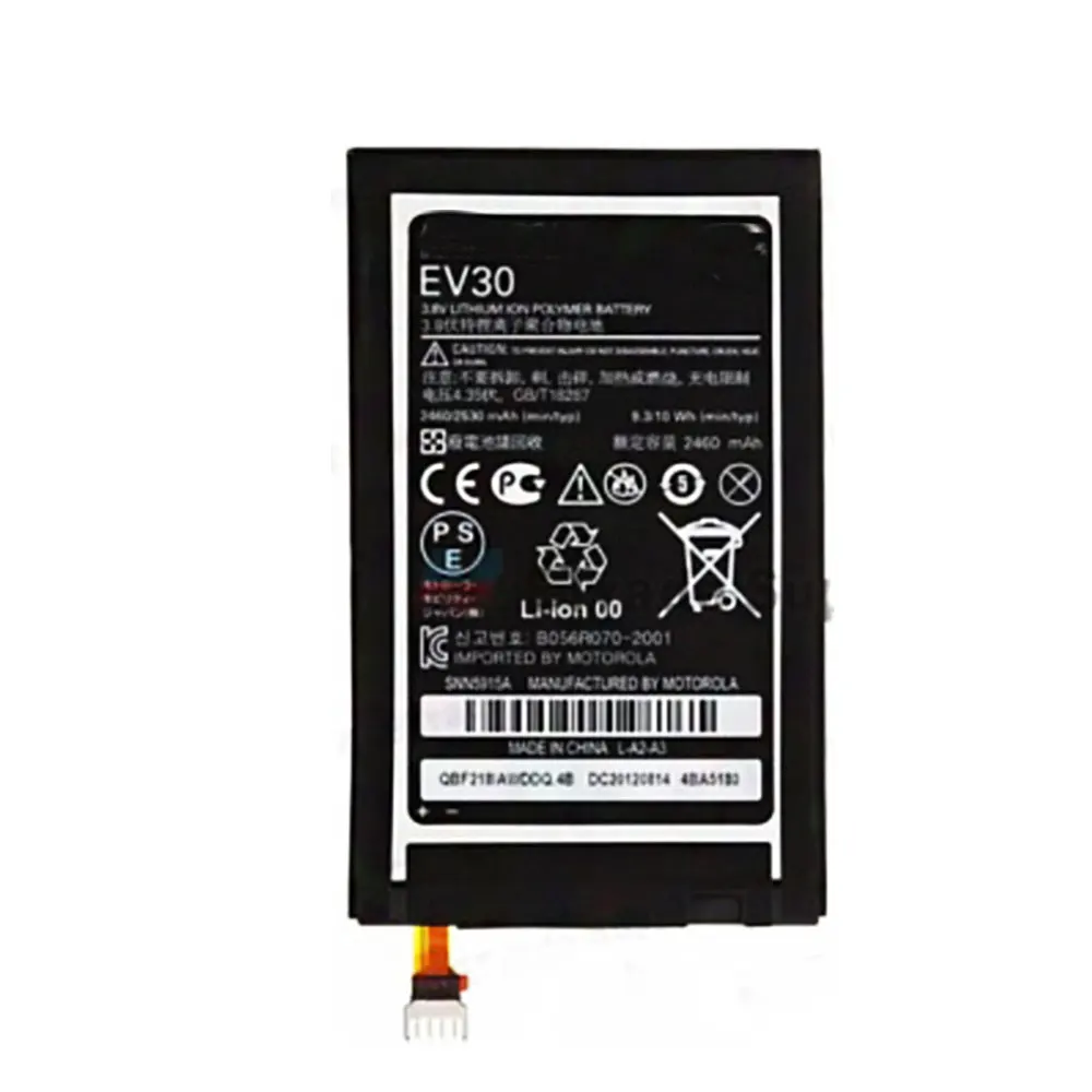 Аккумулятор EV30 2460 мАч высокого качества для Motorola Verizon Droid RAZR HD XT926 аккумулятор XT925
