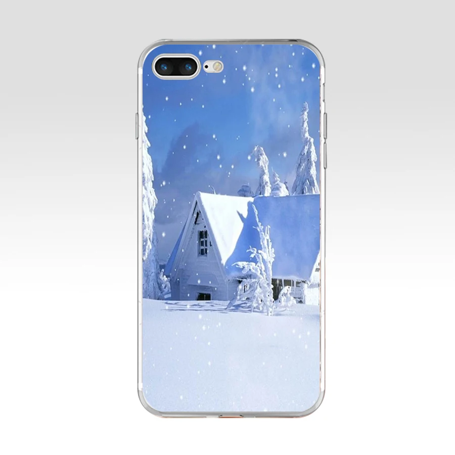 79AQ стекло с изображением мороза снега зимы Мягкий ТПУ силиконовый чехол для Apple