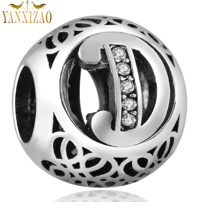 YANXIZAO письмо для изготовления украшений вручную diy бусины pulseira Fit pandora талисманы Серебро 925 браслет