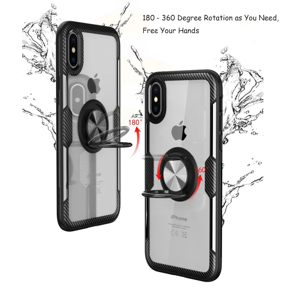 Case For Huawei Mate 20X 20 Pro 20Lite Cover Transparent Car Absorption Stand Holder Mate10 9 Honor10 7X P20 Lite |