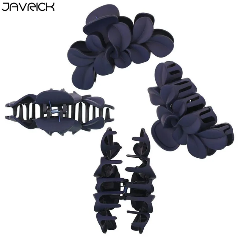 13cm Frosted Resin Hair Claw Clips Womens Large Twist Leaves Shaped Banana Jaw Ponytail Clamp Non-Slip Styling Spring Barrettes |