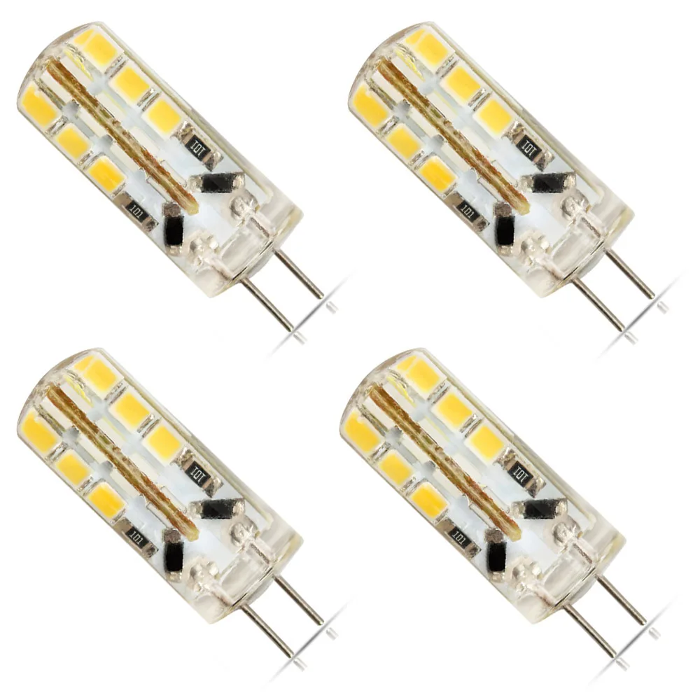 4 шт. в упаковке G4 лампы 24 SMD 2835 супер яркий светодиодный светильник AC/DC 12V 6W лампа