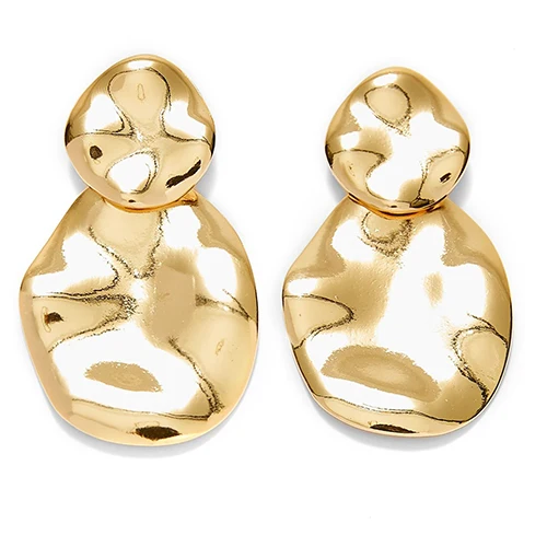 10764 ZA Designs пляжные серьги-капли из ракушки для женщин Панк Золотой Цвет Морская звезда массивные серьги Свадебные подарки ювелирные изделия - Окраска металла: 10764