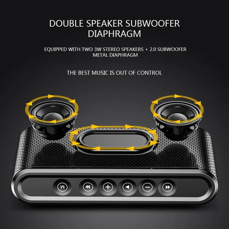 Portable Usb Power Bank 8000 mAh Charger External Battery Fast Charging + Mini Bluetooth Speaker Two In One Мощность банк