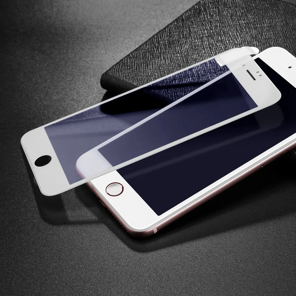 ROCK Защитная пленка для экрана из закаленного стекла для iPhone 8, 7, 6, 6s Plus, 0,23 мм мягкая 3D изогнутая Защитная пленка для полного покрытия из закаленного стекла