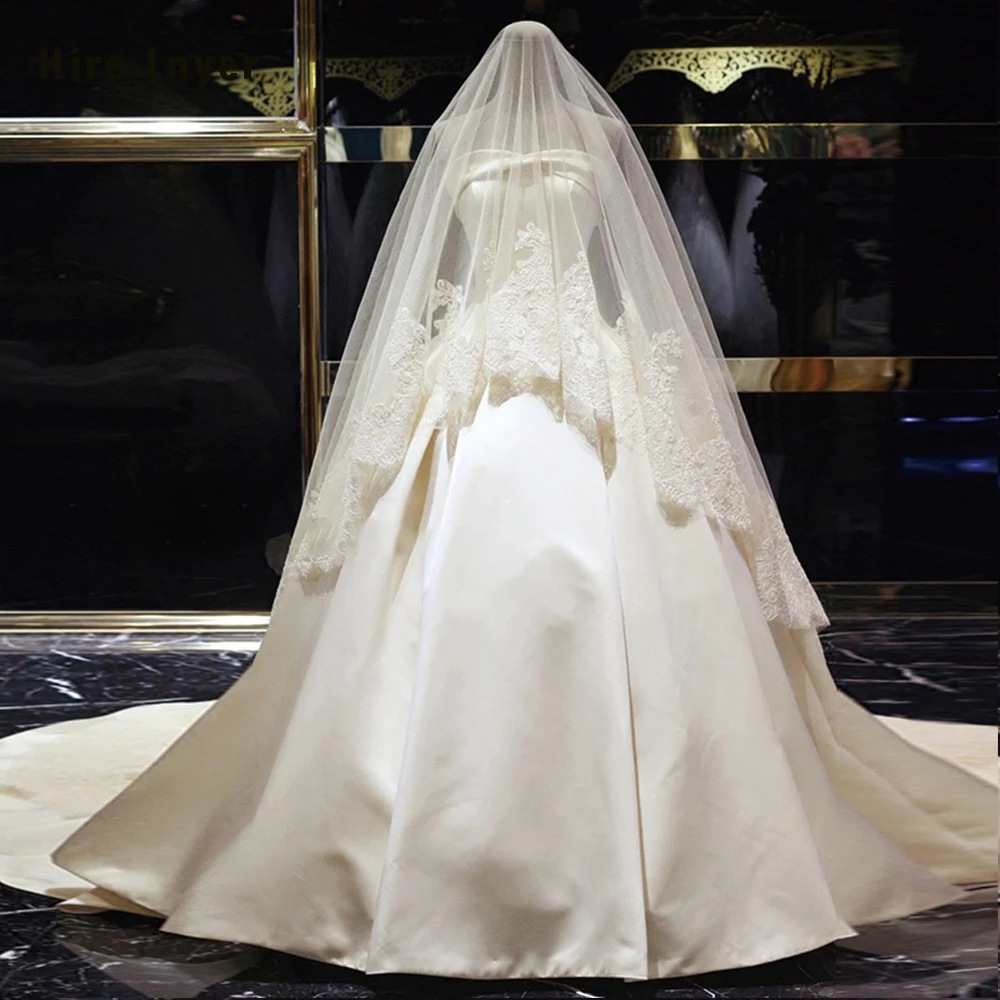 HIRE LNYER Vestido De Noiva французское Атласное Бальное платье с бантом свадебные платья