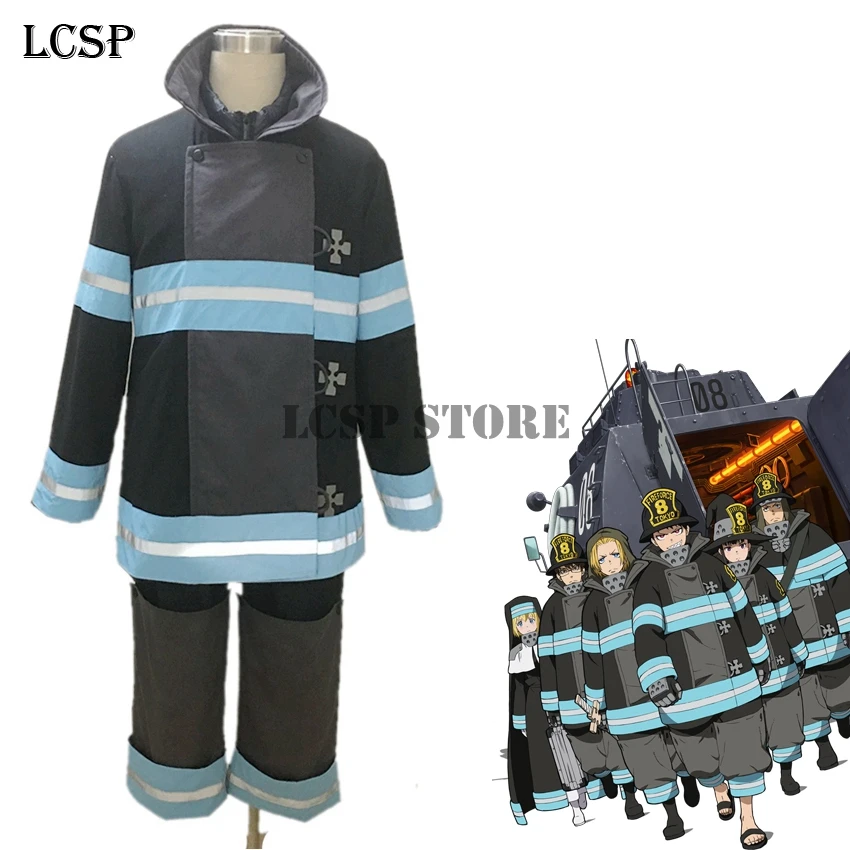 LCSP Enn no Shouboutai Shinra Kusakabe японский костюм для косплея аниме Униформа полный комплект
