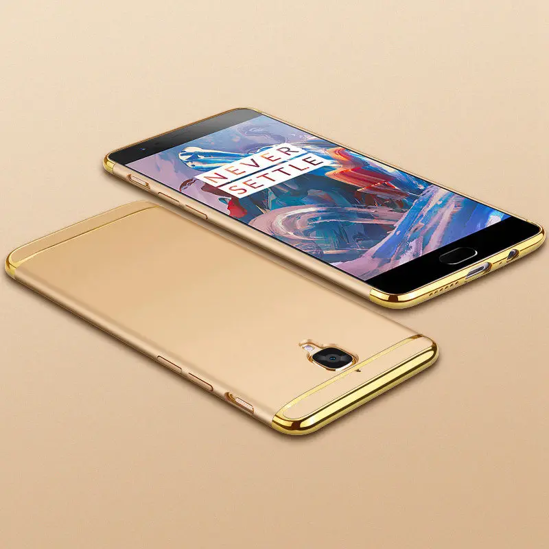 Gold Чехол для oneplus 3t, чехол для задней панели oneplus 3, жесткий защитный чехол для телефона, чехол для one plus 3 oneplus 3t, чехол s и чехлы - Цвет: Gold