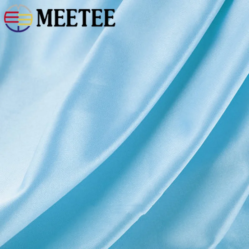 Meetee 5 м * 160 см мягкая гладкая шелковая атласная ткань DIY головные платья одежда