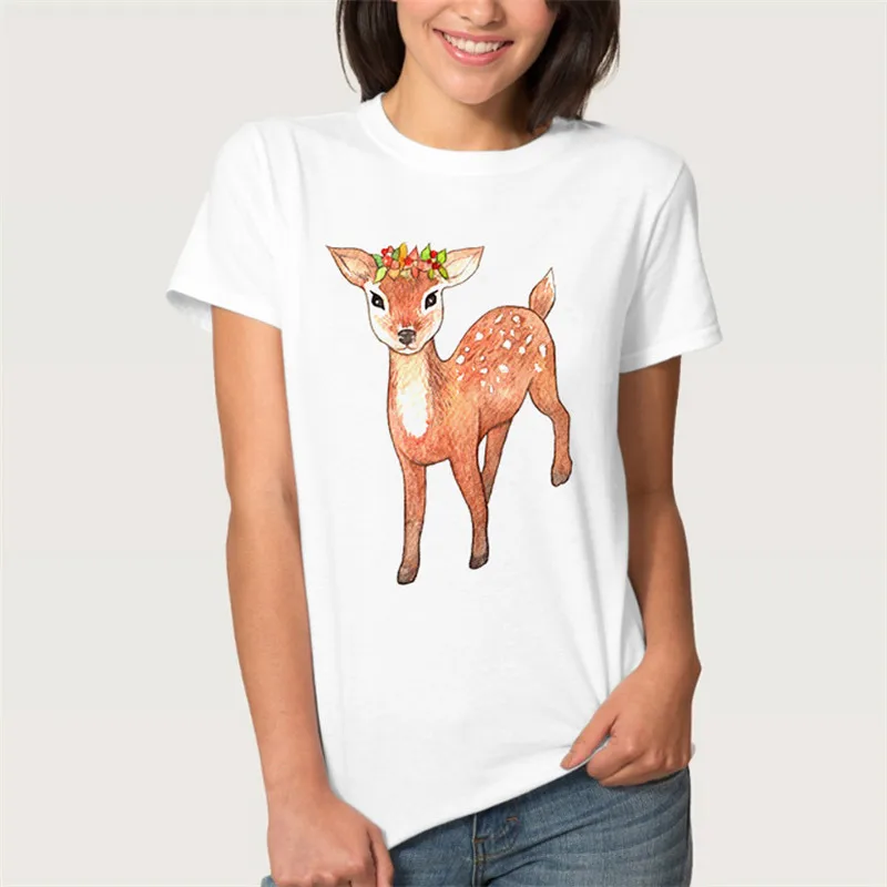 Женская футболка в стиле Харадзюку с принтом панды и животных S 4XL короткими