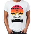 Мужская футболка Назад в будущее DeLorean Time Travel Car DMC-12, забавная крутая футболка
