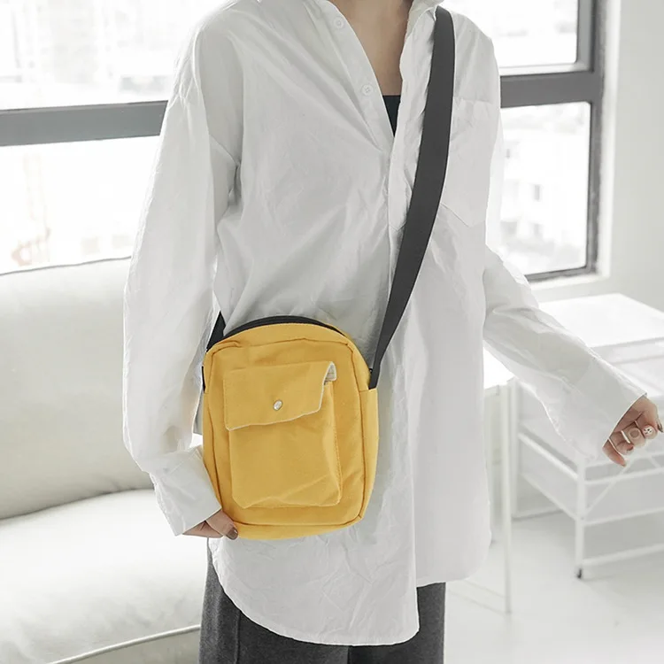 

2019 Summer New Hot Fashion Students Canvas Handbags For Women Female Casual Simple Zipper Shoulder Bags Messenger Bags