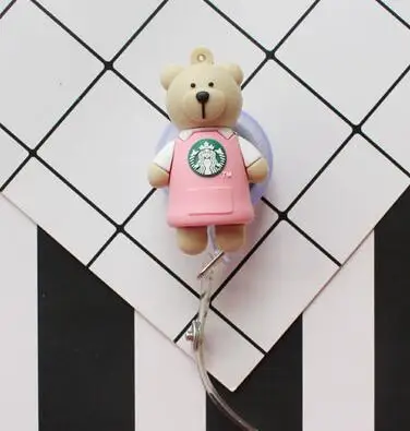 1 шт. coffee bear Выдвижная тяга бейдж катушка ID ремешок Имя бирка держатель карты Бейдж катушки Доктор Медсестры поставки - Цвет: See picture