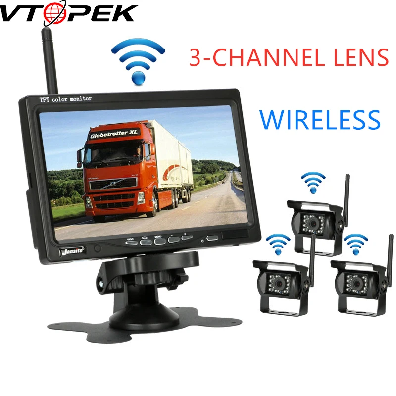 7 дюймовый автомобильный монитор TFT LCD &quotHD цифровой 16:9 800*480 экран 4 полосный видео