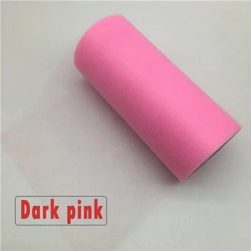 Dark pink 10 цветов 22 м X 15 см Высокое качество свадебный стол бегун украшение пряжа рулон Кристальный Тюль органза прозрачная марлевая основа Свадьба деко - Цвет: Dark pink