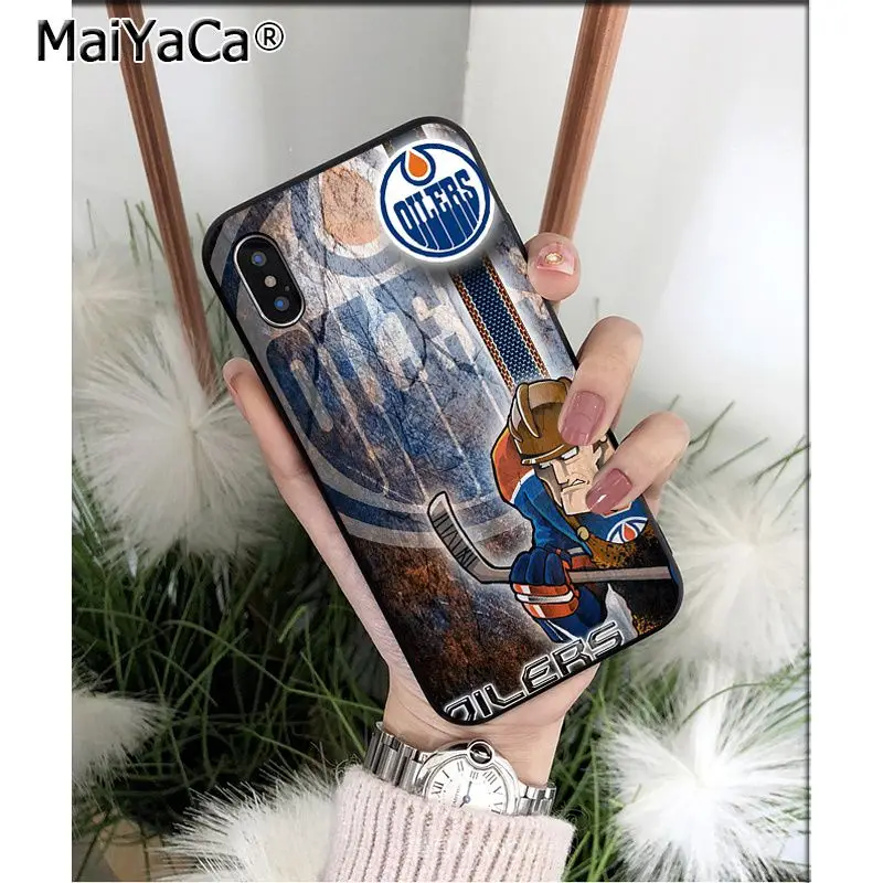 MaiYaCa Edmonton Oilers клиент высокое качество чехол для телефона для Apple iPhone 8 7 6 6S Plus X XS MAX 5 5S SE XR Чехол для мобильного телефона s - Цвет: A2