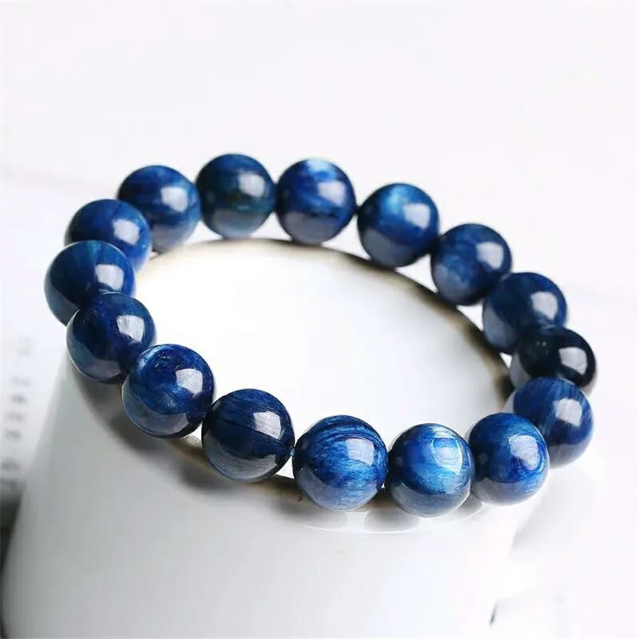 Браслет из натурального кианита для мужчин и женщин мощный эластичный браслет с