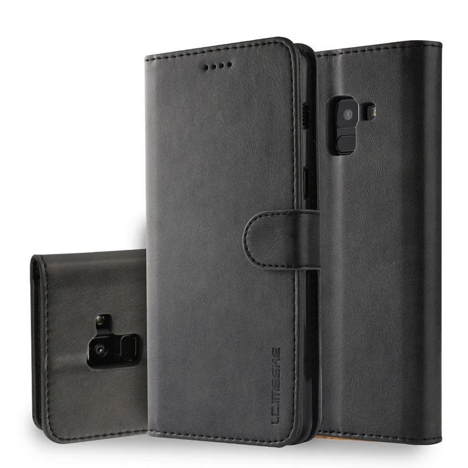 Coque A8 чехол для samsung Galaxy A8 Чехол кожаный винтажный Чехол-кошелек samsung A8 Plus Чехол флип-чехол для телефона на A8